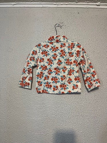 Vintage New W Tag Deadstick Winnie The Pooh Sears Perma Prest Floral Button Down - Picture 2 of 5