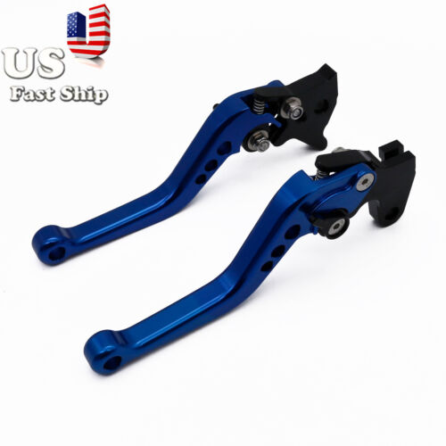 CNC Short Brake Clutch Levers Handle For Yamaha MT-03 YZF-R3 2017-2024 Blue Set - Picture 2 of 10