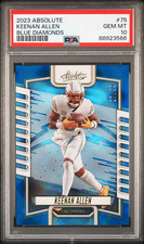 2023 Panini Absolute KEENAN ALLEN Blue Diamonds /99 PSA 10 GEM MINT #75 POP 1