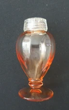 Fostoria Fairfax Single Salt or Pepper Shaker  Amber Glass Lid Free Shipping