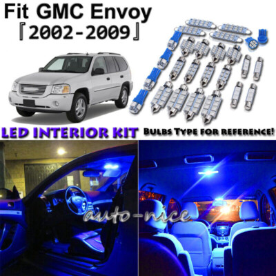 14x Blue LED Lights Interior Package Deal For 2002 - 2007 2008 2009 GMC ...
