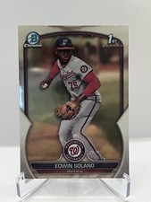 Edwin Solano Base 2023 Bowman Chrome 1st Baseball Prospect BCP-169 Nationals