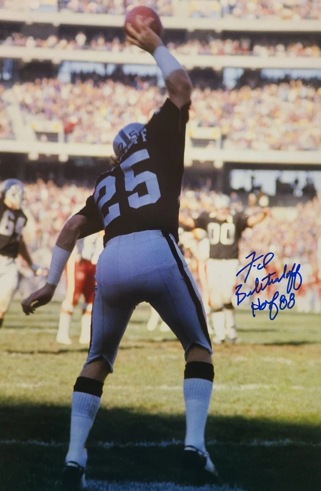 Foto firmada por Fred Biletnikoff de los Oakland Raiders 11x14 AUTO CERTIFICADO DE AUTENTICIDAD JSA Foto 4 de 4