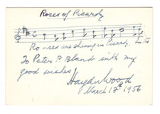 Haydn Wood Signed Musical Quotation 1956 / Autographed Ballad Composer