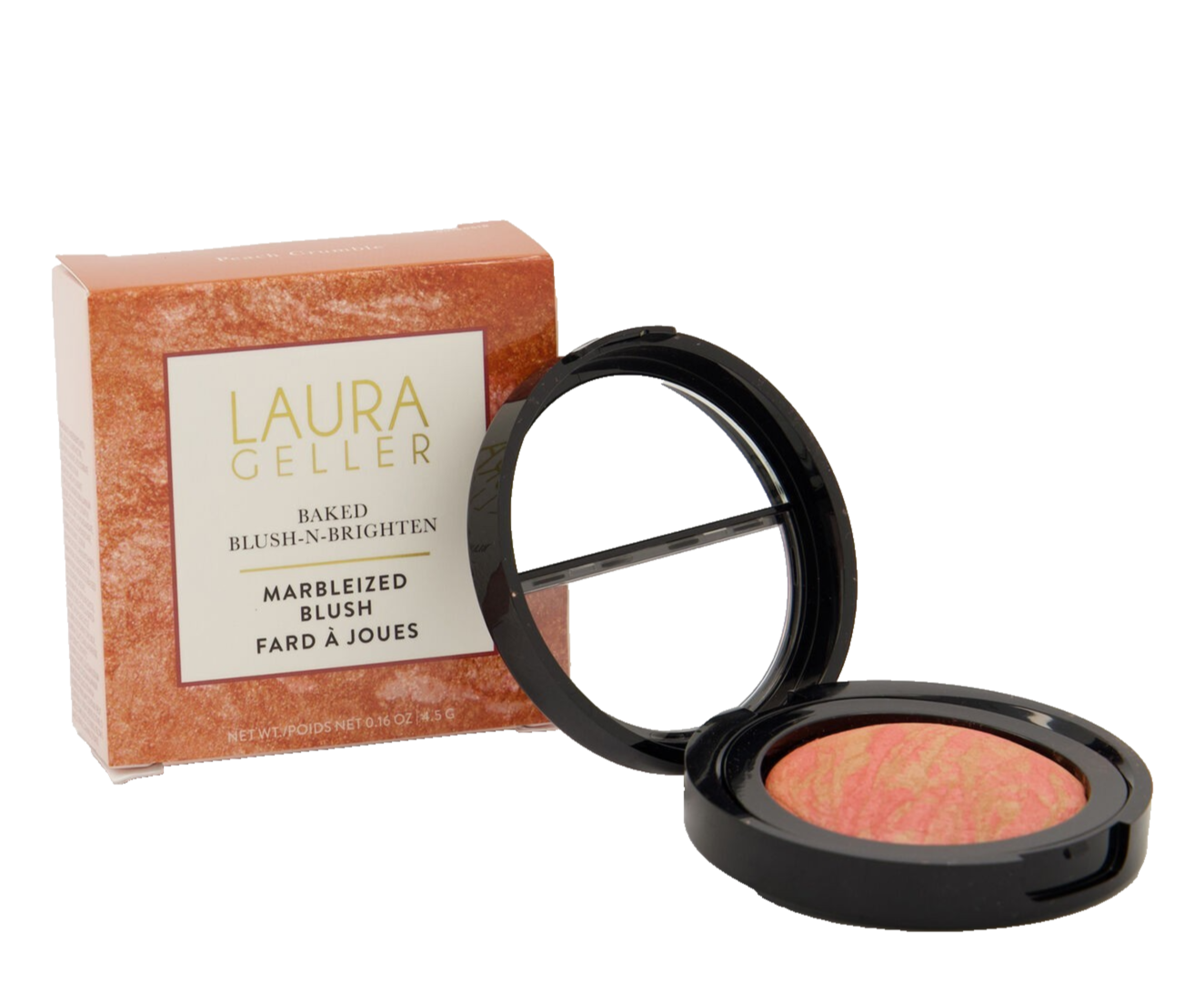 Laura Geller Baked Blush-N-Brighten Marbleized Blush Peach Crumble 4.5g