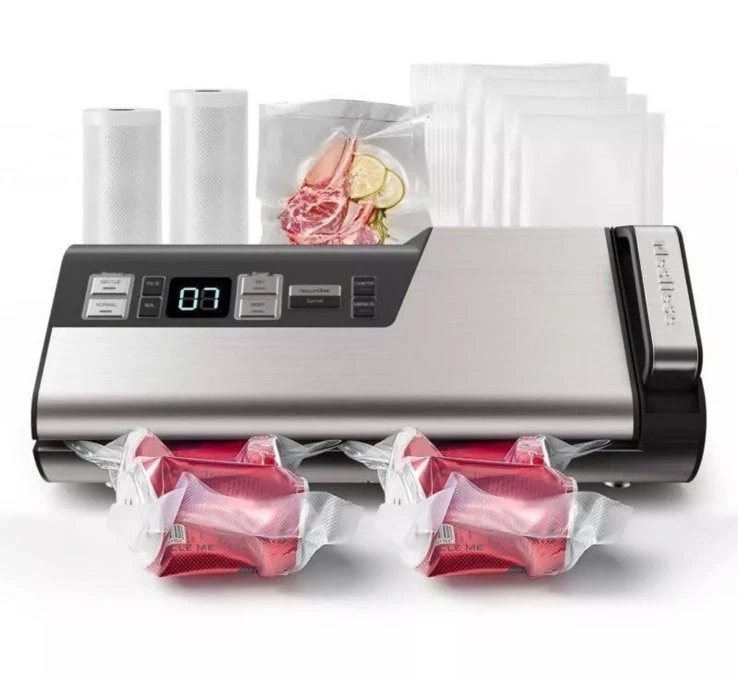 Mesliese Vacuum Sealer Machine Powerful 95kPa 140W One Hand Operation $169 MSRP