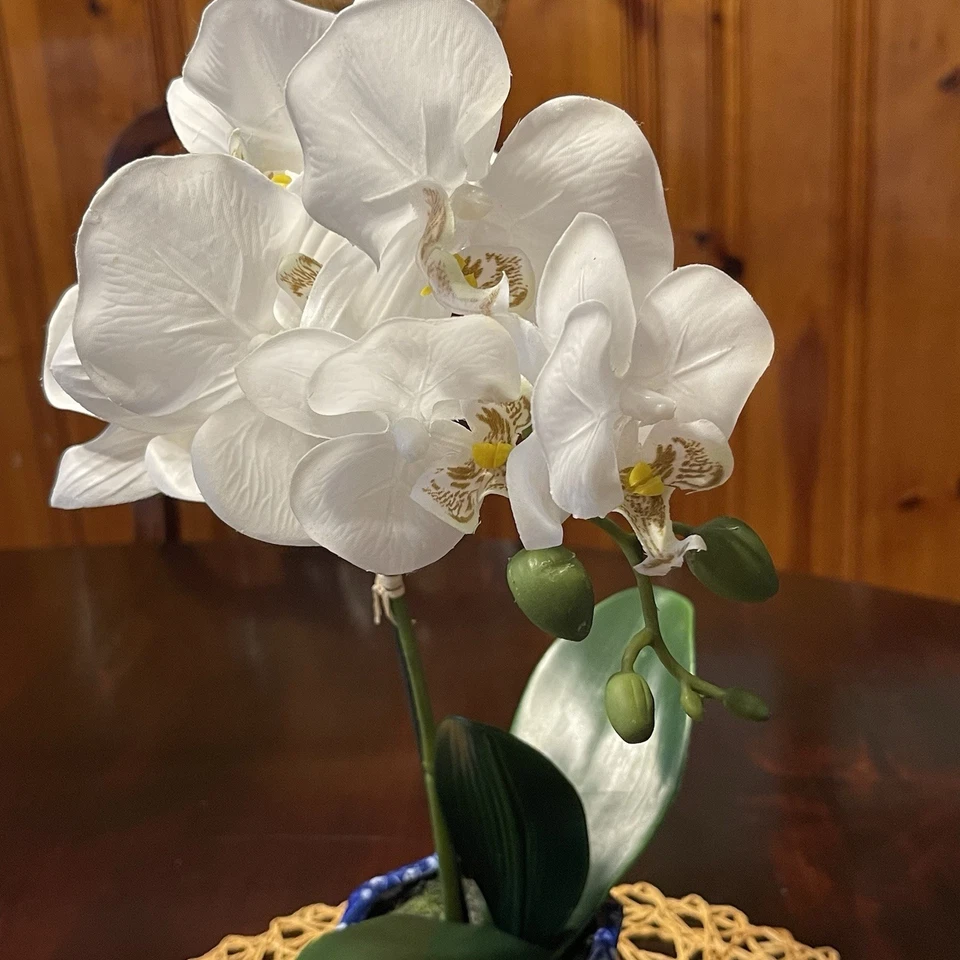 Реалистичные искусственные растения орхидея полностью горшечные высота 15 дюймов - Изображение 3 из 4