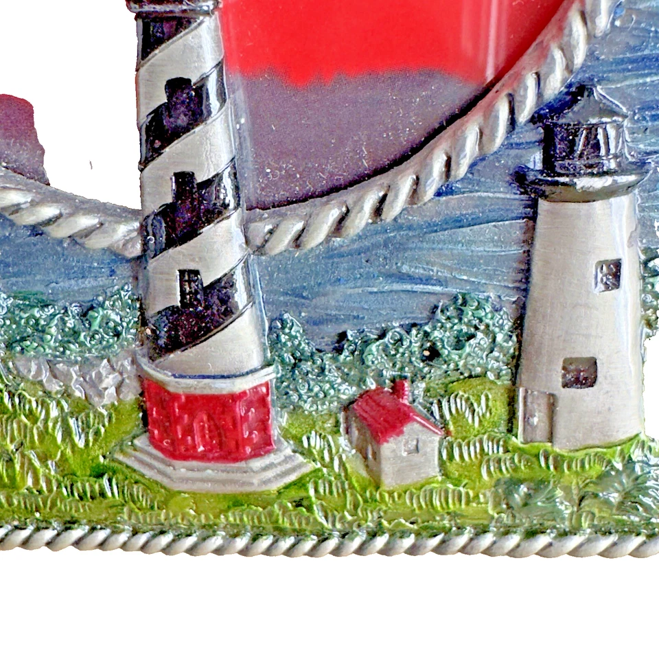 灯塔和海豚锡质相框海豚 7x5.5 英寸可容纳 4.25 英寸 x 3.25 英寸 — 第 4/4 张图片