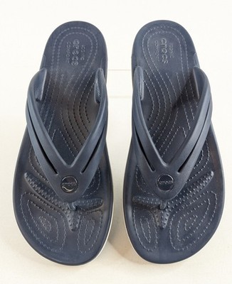 Crocs Blue Flip Flops Womens Size 11 Classic Slides Iconic Comfort Sandals