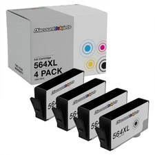 4PK 564XL CN684WN for HP BLACK Inkjet Cartridge PhotoSmart C6388 C309g C510 C310