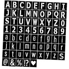 6 Inch Letter Stencils Symbol Numbers Stencil, 68 Pcs Reusable Alphabet 6 inch