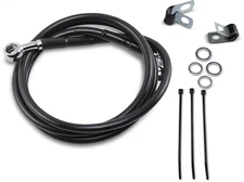 Drag Specialties Extended Stainless Steel Front Brake Line Kit 50in. Black 17...
