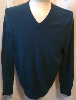 Men's Vince Veck pullover sweater - M - 100% Cashmere - Dark teal color