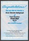 2025 Topps Chrome Paolo Banchero Chrome Autographs (RAW)