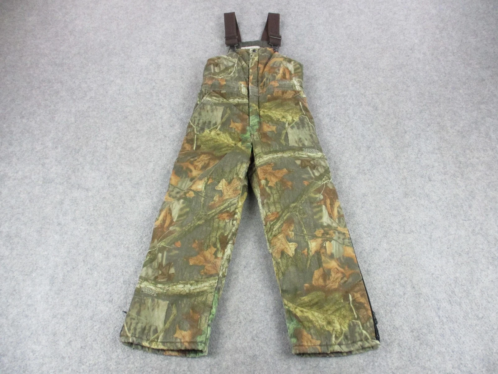 Walls Overalls Bibs Boys 12 Green Brown Advantage Timber Camo Insulated Hunting