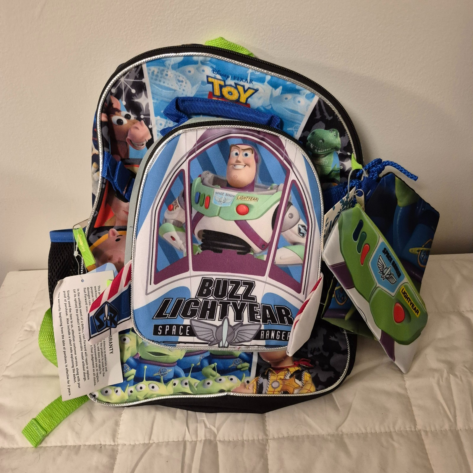 Disney Pixar Toy Story 4 Backpack W/detachable Lunch Bag Pen