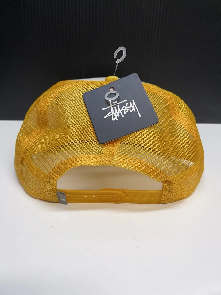 Vintage Stussy Trucker Snap Back Surf Yellow/white With Tags *See Photos* - Image 3 of 4