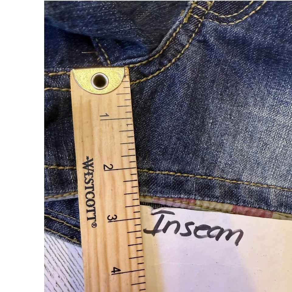 Rue 21 Y2K bandera americana talla 7/8 mini pantalones cortos vaqueros coachella festival vaquera Foto 4 de 4