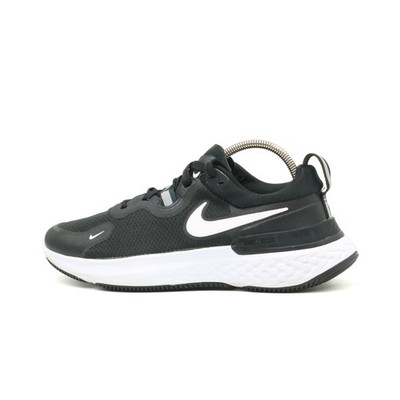 Nike Damen React Miler 2 Sneaker Schwarz Weiß Mesh Low-Top Laufschuh EU 36,5