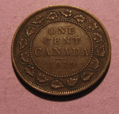 1919 Canada Large Cent — photo from the most recent tracked eBay sale