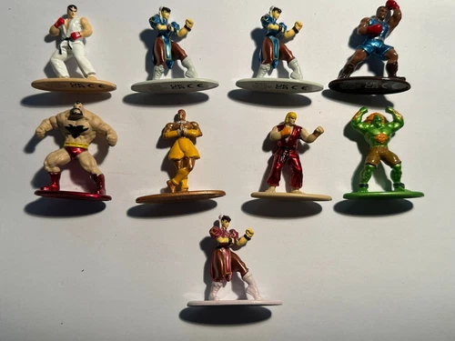 Street Fighter Nano Metalfigs Diecast Mini Figures Display 6 cm 9 FIGURES