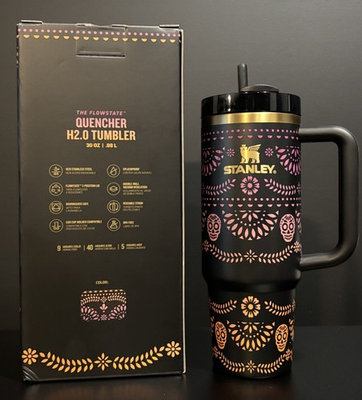 #ad Stanley Midnight Catrina 30oz Quencher H2.0 Flowstate Tumbler Dia De Los Muertos $74.99