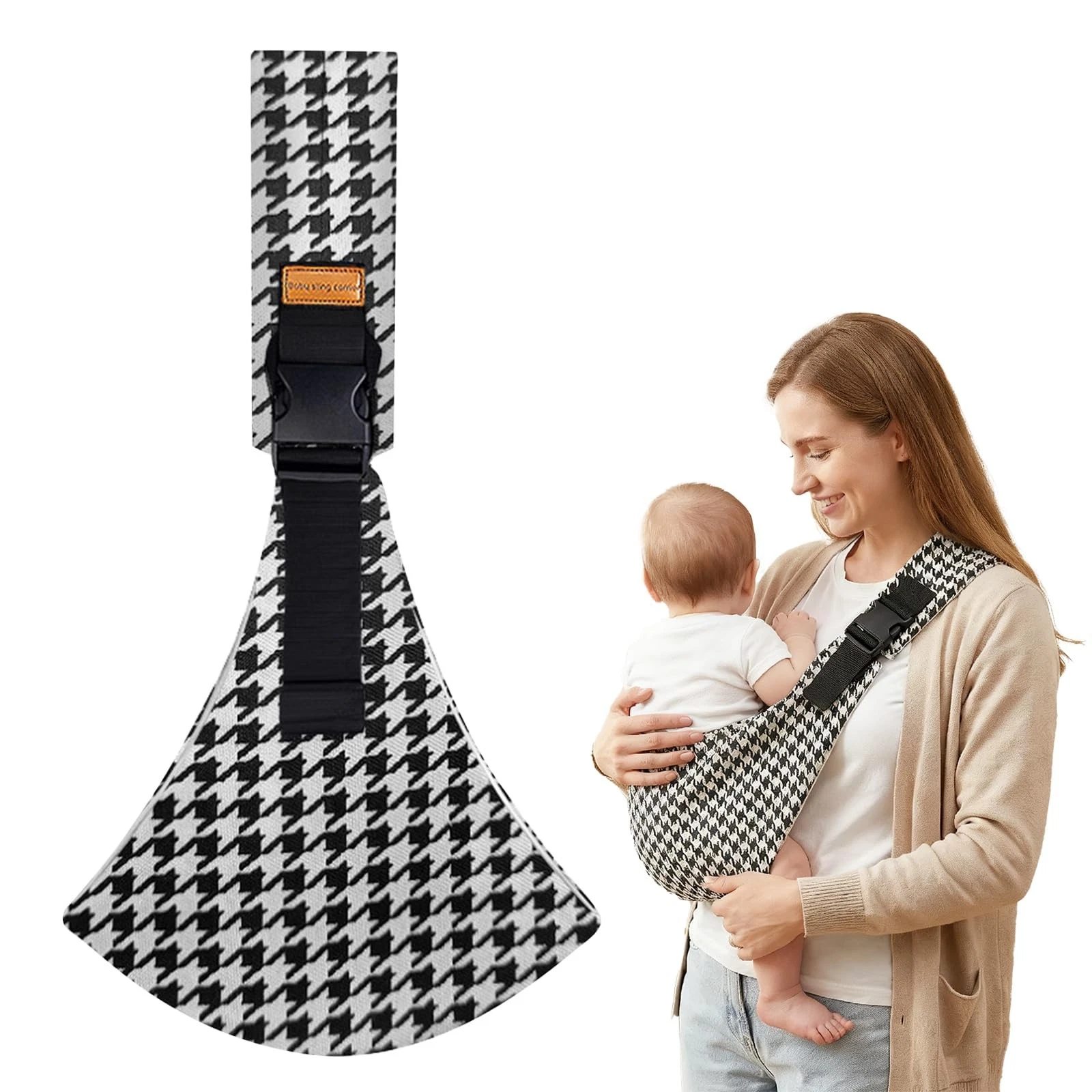 DAVBNM Baby Sling Carrier Toddler Sling, Side One Size, Black-3