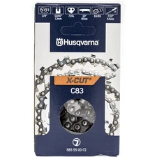 Husqvarna 20" X-CUT C83, 3/8" pitch, .050 gauge 72DL Chainsaw Chain - 585550072