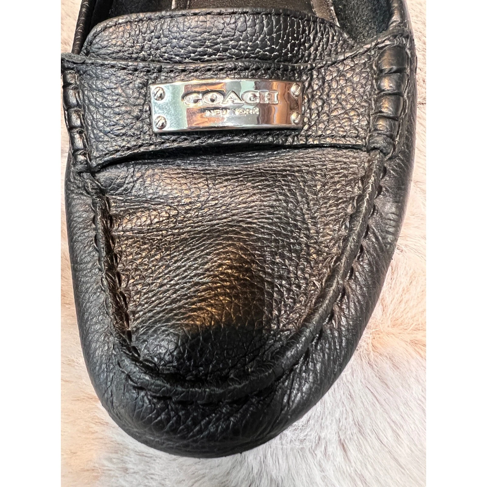 Mocassini Coach Fredrica in pelle nera scarpe eleganti comode 7 5 vestibilità come 8