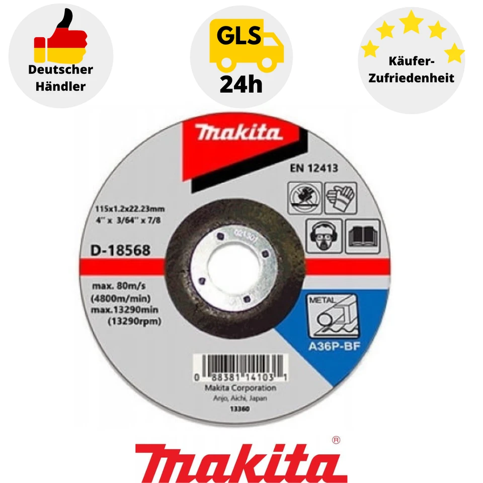 Makita D-18568 Trennscheiben Trennscheibe Edelstahl 115 x 3mm Winkelschleifer