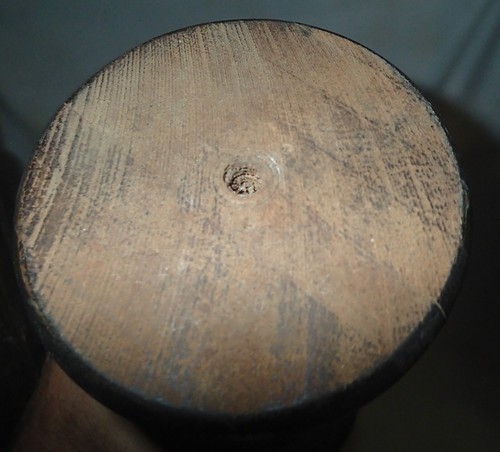 TWO ANTIQUE VICTORIAN HOME WOOD FLUTED TAPERED POST COLUMN FURNITURE TABLE ART - Picture 4 of 15