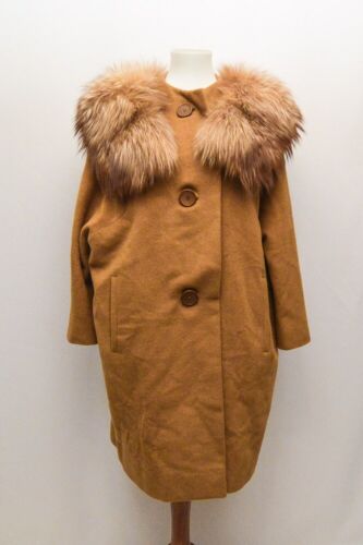 Vintage Nuesteters womens coat tan Kashmir 1X 70s