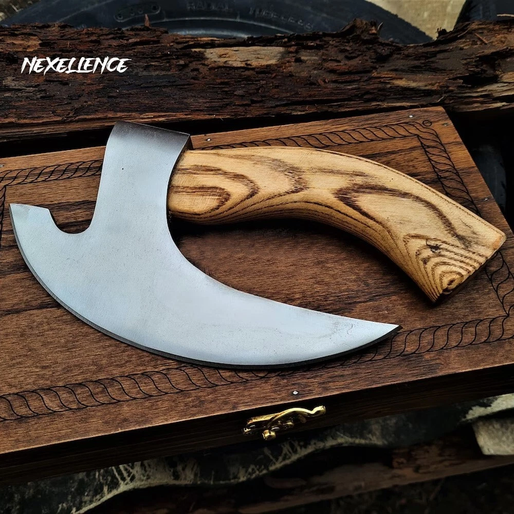 Pizza Cutter Axe / Stainless Steel Sharp Blade Wooden Handle Viking Pizza cutter
Opens in a new wind