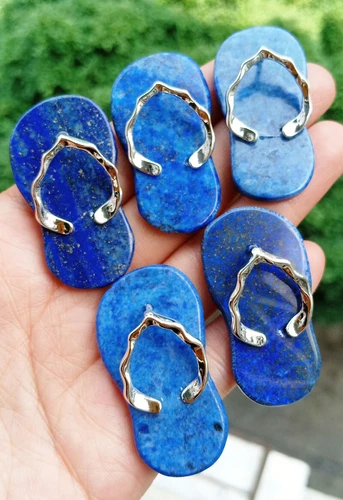 NEW BALANCE 10pz Ciondoli Pietra Lapislazzuli Infradito Chakra Reiki Guarigione Amuleto Energia