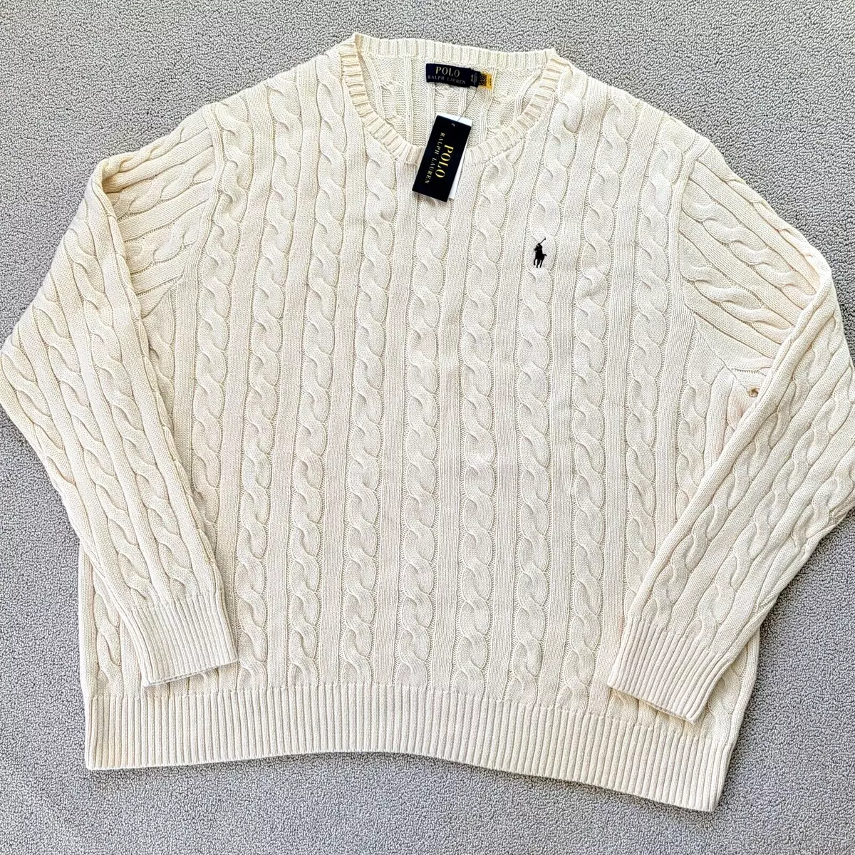 Cream sweater clearance mens