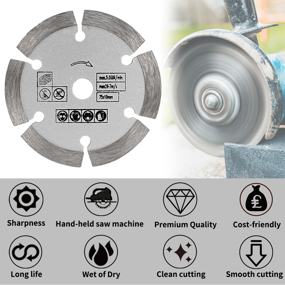 75mm Diamond Cutting Disc Blade Angle Grinder Saw Blade For Ceramic