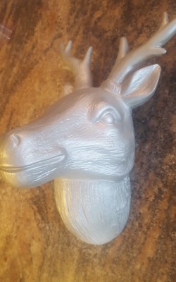 New DEER 8 Pt. Buck Wall Mount Decoration, 10'' tall Porcelain by Benzara, RARE