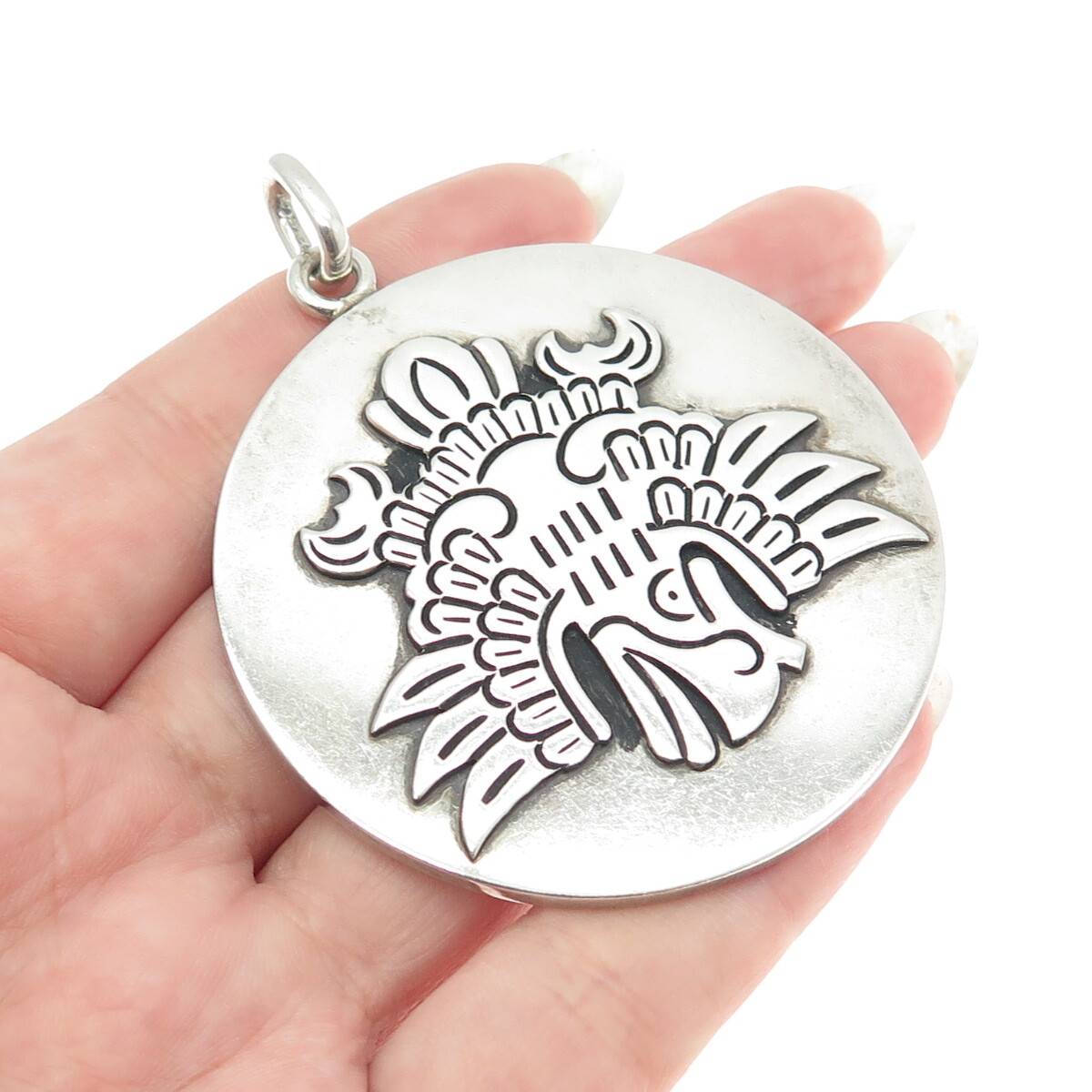 925 Sterling Silver Vintage Mexico Aztec Eagle Solid 67.3g