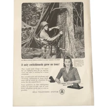 Vintage 1945 Bell Telephone System If Only Switchboards Ad Advertisement