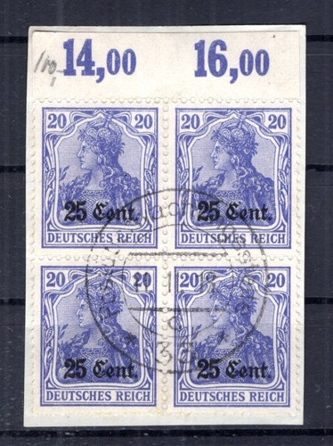 Stage West 6bPOR Block of Four Margine Upper Stamped Luxury Letter Piece (