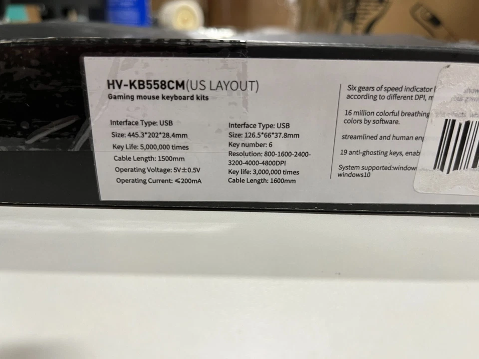 HAVIT HV-KB558CM Gaming Keyboard and Mouse Combo (Rainbow Backlit) - Image 3 of 3