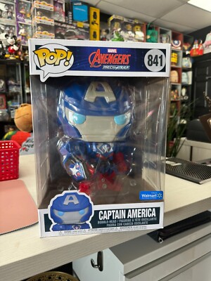 Funko POP! Jumbo Marvel Avengers Mech Strike Captain America #841 Walmart  NEW