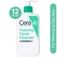 Cerave Foaming Face Wash, Face Cleanser for Normal to Oily Skin, 12 Fl Oz.