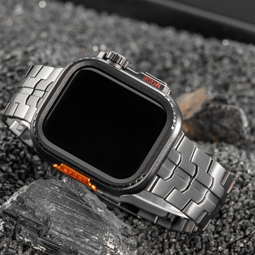 Metal Band+Case For Apple Watch 9 8 7 6 5 4 44/45mm iWatch Strap Change To Ultra - 第 10/19 張圖片