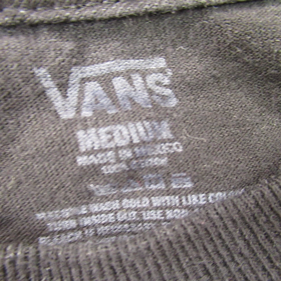Camisa Vans Niñas Mediana Manga Corta Cuello Redondo Informal Ligera Negra Foto 3 de 4