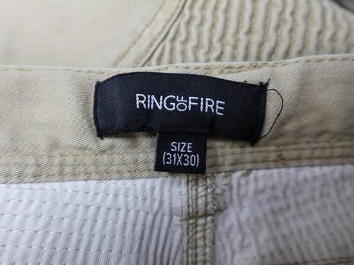 Ring Of Fire Moto Jogger Pants Casual Men's Beige Khaki W31 L30 Slim Fit - Picture 10 of 12