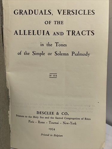 Graduals, Versicles of the Alleluia & Tracts, Tones of Simple or Solemn Psalmody - Picture 6 of 15