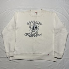 Vintage 80s Cowboy Art Sweatshirt Men’s Large Drawing Hipster Oklahoma USA Made