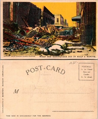 What the Earthquake Did in Half a Minute Postcard