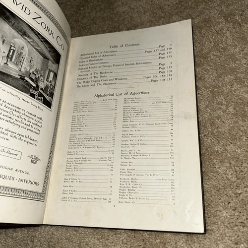 1928 THE BLACKSTONE HOTEL Book SHOPPING POINTS OF INTEREST + Drake Hotel / CUBS - Picture 4 of 24